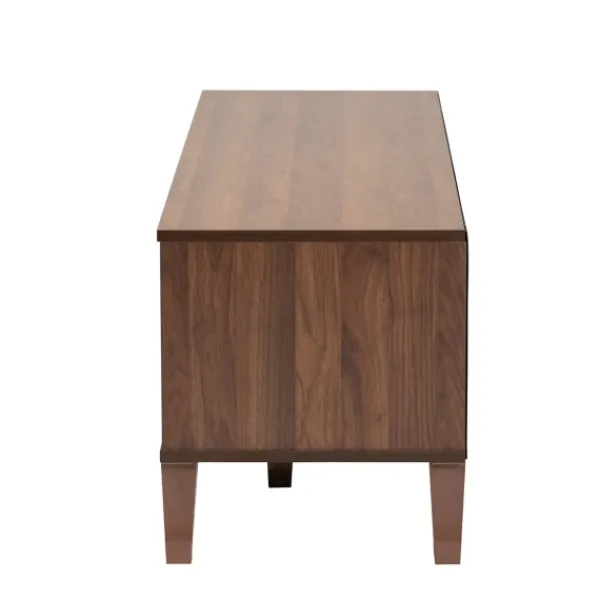 Tv Stands & Media Consoles-Kirkland's Home Wood Slatted Midcentury Tv Stand Brown