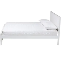 Beds & Headboards-Kirkland's Home Wood Slatted Queen Bed Frame White