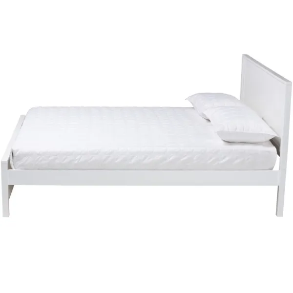 Beds & Headboards-Kirkland's Home Wood Slatted Queen Bed Frame White