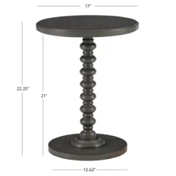 Accent & End Tables-Kirkland's Home Wood Spindle Side Table Gray
