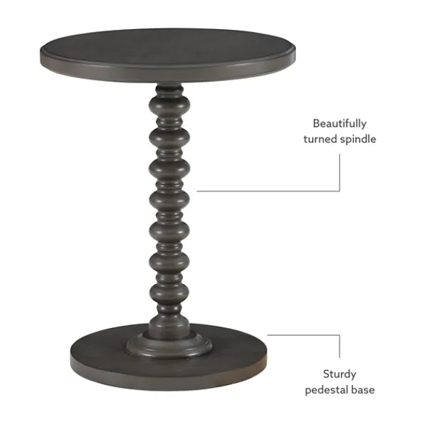Accent & End Tables-Kirkland's Home Wood Spindle Side Table Gray
