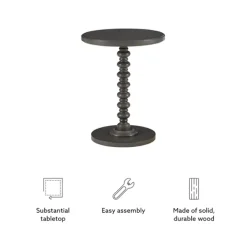 Accent & End Tables-Kirkland's Home Wood Spindle Side Table Gray