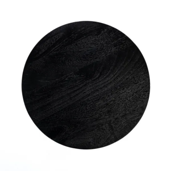 Accent & End Tables-Kirkland's Home Wood Spool Side Table Black