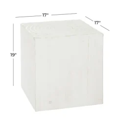 Accent & End Tables-Kirkland's Home Wood Square Frame Accent Table White
