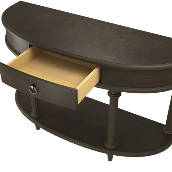 Console Tables-Kirkland's Home Wood 2-Tier Classic Console Table Brown