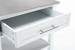 Kitchen Islands & Bar Carts-Kirkland's Home Wood 2-Tier Kitchen Cart White