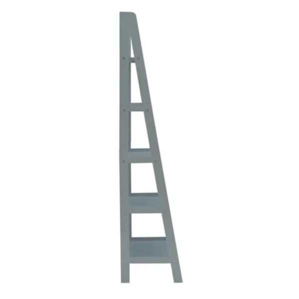 Bookshelves-Kirkland's Home Wood 5-Tier Ladder Bookshelf Gray
