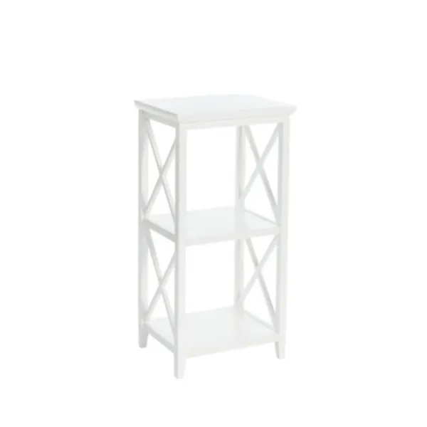 Bathroom Furniture-Kirkland's Home Wood 2-Tier Storage Shelf White