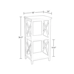 Bathroom Furniture-Kirkland's Home Wood 2-Tier Storage Shelf White