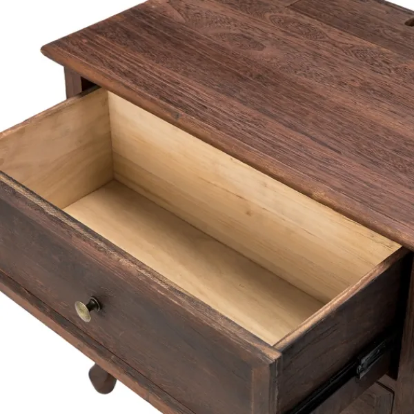Nightstands-Kirkland's Home Wood Traditional 2-Drawer Nightstand Brown