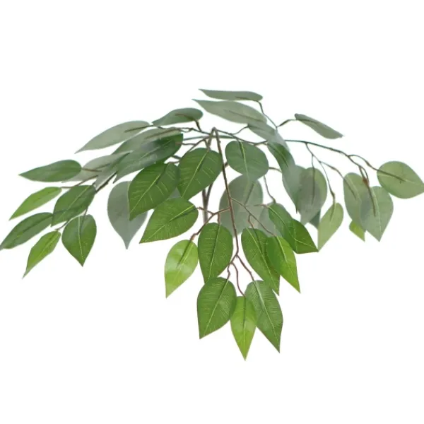 Trees & Topiaries-Kirkland's Home Wood Trunk Ficus Bush In Rattan Basket