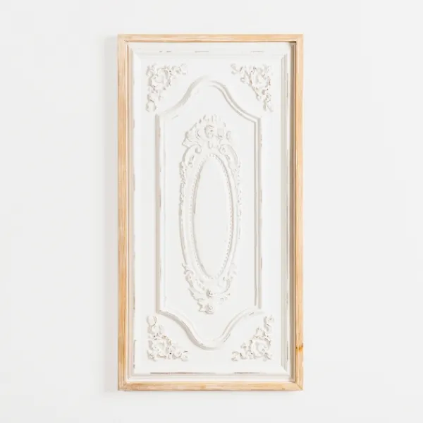 Wall Plaques-Kirkland's Home Wood Vintage Medallion Wall Plaque White