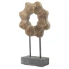 Statues & Figurines-Kirkland's Home Wood Wave Ring Figurine Brown