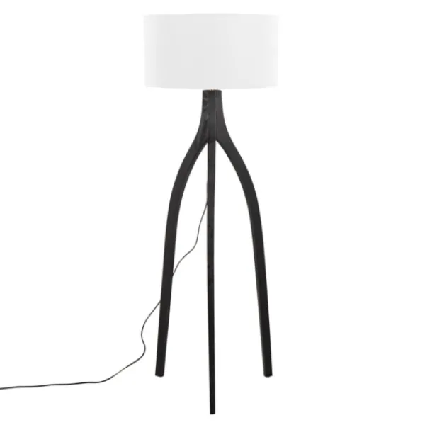 Floor Lamps-Kirkland's Home Wood Wishbone Floor Lamp Black