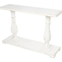 Console Tables-Kirkland's Home Wooden Baluster Leg Console Table White