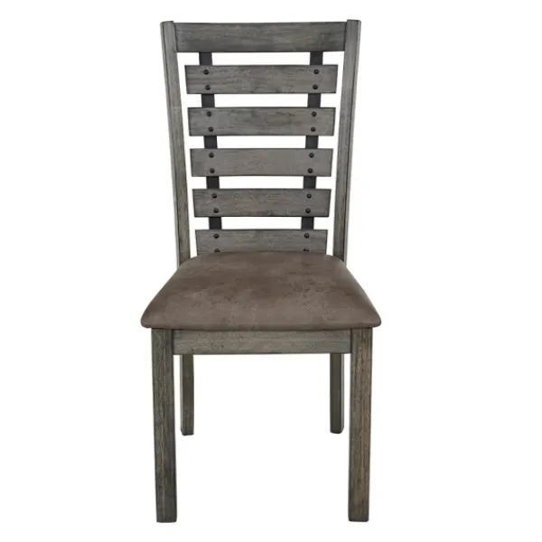 Dining Chairs-Kirkland's Home Wooden Fiji Dining Chairs, Set Of 2 Gray
