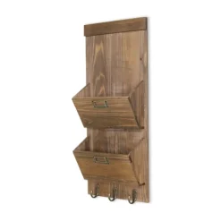 Wall Storage-Kirkland's Home Wooden Letter Holder With Hooks Wall Organizer