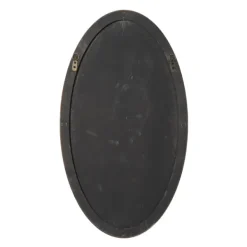 Decorative Mirrors-Kirkland's Home Wooden Oval Frame Wall Mirror Black