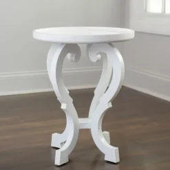 Accent & End Tables-Kirkland's Home Wooden Parker Accent Table White