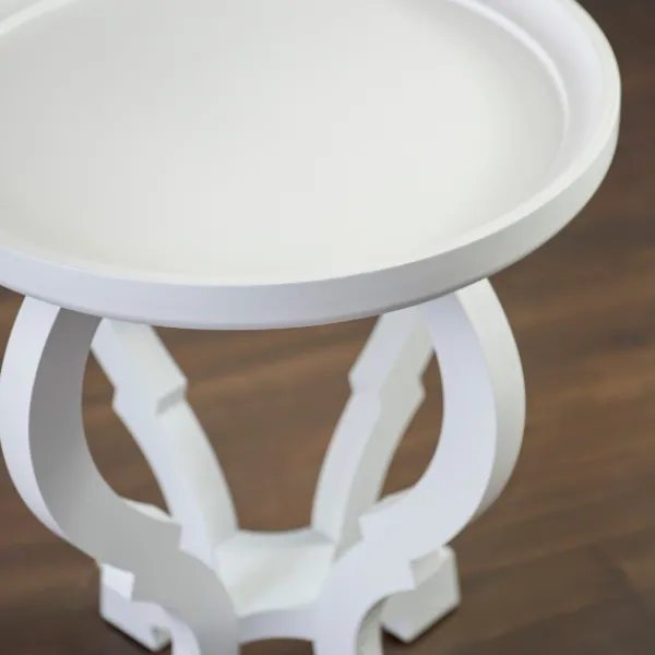 Accent & End Tables-Kirkland's Home Wooden Parker Accent Table White