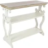 Console Tables-Kirkland's Home Wooden 2-Shelf Console Table White