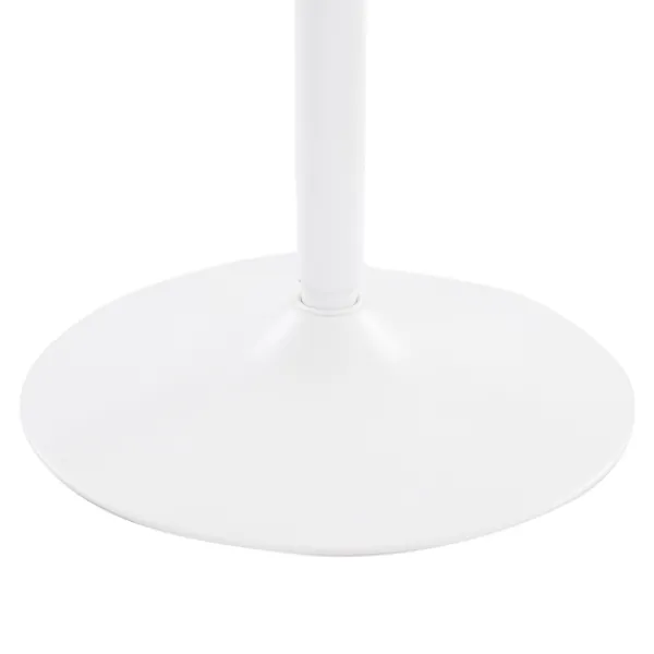 Dining Tables-Kirkland's Home Wooden Top Metal Base Round Dining Table White