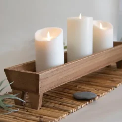 Decorative Trays-Kirkland's Home Wooden Trough Long Tray Brown