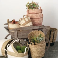 Baskets & Boxes-Kirkland's Home Woven Baskets, Set Of 3 Pink