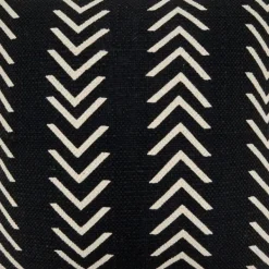 Pillows-Kirkland's Home Woven Black And White Chevron Throw Pillow Black/White