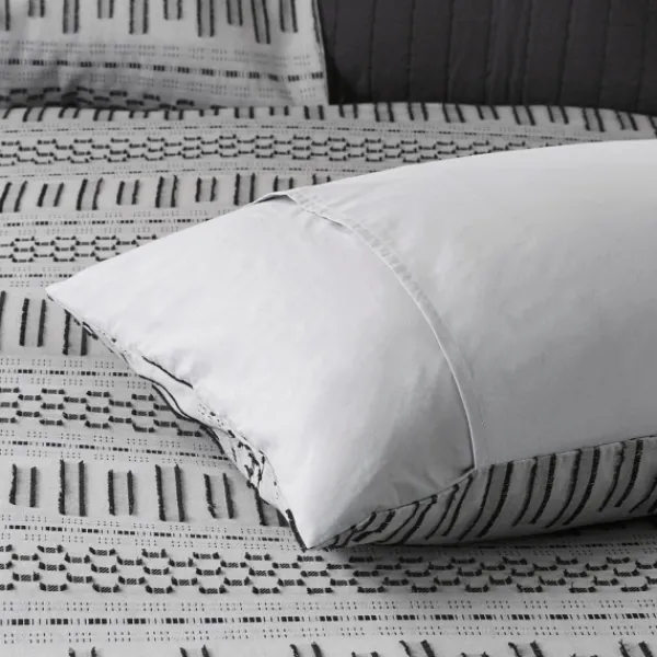 Comforters-Kirkland's Home Woven Jacquard California King Comforter Set Gray