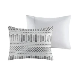 Comforters-Kirkland's Home Woven Jacquard California King Comforter Set Gray