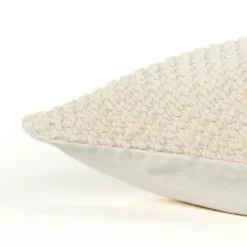 Pillows-Kirkland's Home Woven Nubby Pillow Ivory