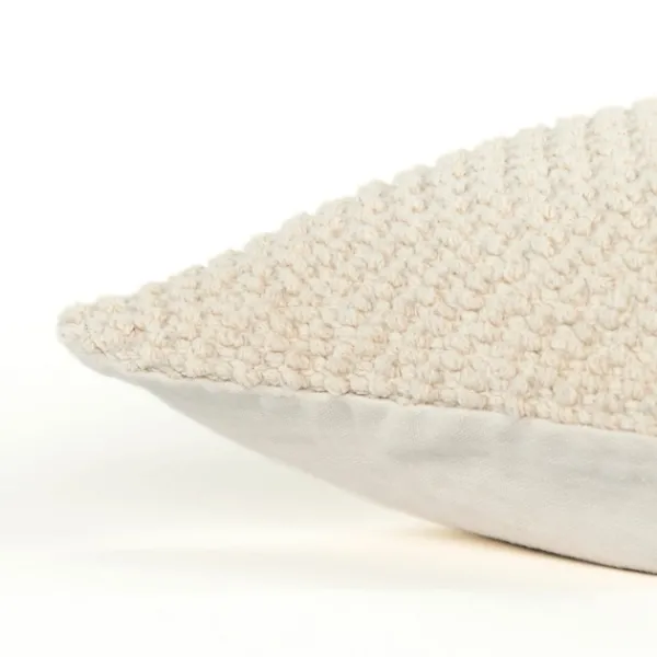 Pillows-Kirkland's Home Woven Nubby Pillow Ivory