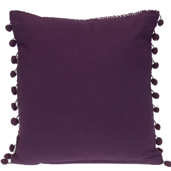 Pillows-Kirkland's Home Woven Pom Pom Pillow Purple