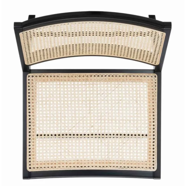 Accent Chairs-Kirkland's Home Woven Rattan Low-Slung Accent Chair Black