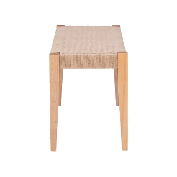 Dining Chairs-Kirkland's Home Woven Rope Wood Dining Bench Tan