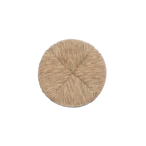 Bar Stools & Counter Height Stools-Kirkland's Home Woven Seagrass Walnut Wood Swivel Counter Stool Tan