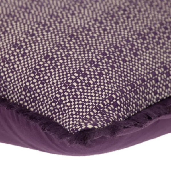 Pillows-Kirkland's Home Woven Stripes Fringe Lumbar Pillow Purple