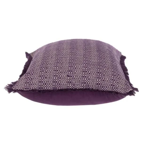Pillows-Kirkland's Home Woven Stripes Fringe Lumbar Pillow Purple