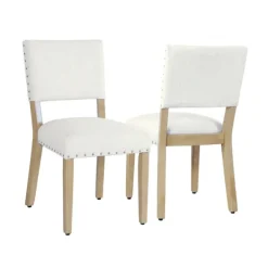 Dining Chairs-Kirkland's Home Woven Upholstered Dining Chairs, Set Of 2 Ivory