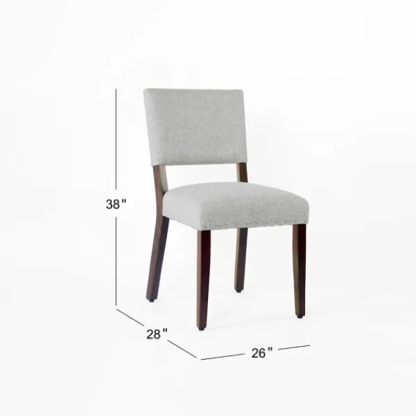 Dining Chairs-Kirkland's Home Woven Upholstered Dining Chairs, Set Of 2 Gray