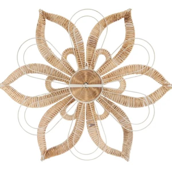 Wall Plaques-Kirkland's Home Woven Wicker And Wire Flower Wall Plaque Tan