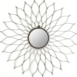 Decorative Mirrors-Kirkland's Home Wrought Iron Flower Petal Wall Mirror