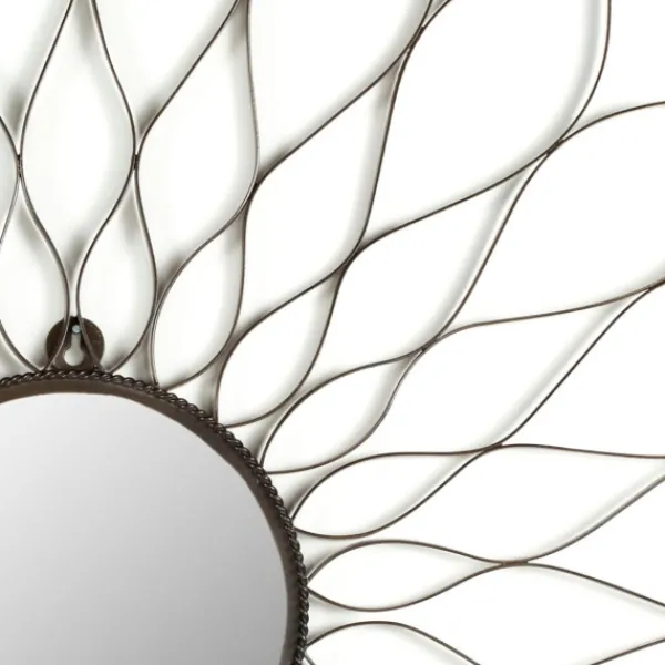 Decorative Mirrors-Kirkland's Home Wrought Iron Flower Petal Wall Mirror