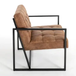 Accent Chairs-Kirkland's Home Wyatt Faux Leather Accent Chair Brown
