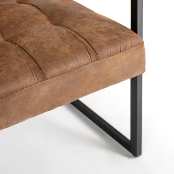 Accent Chairs-Kirkland's Home Wyatt Faux Leather Accent Chair Brown