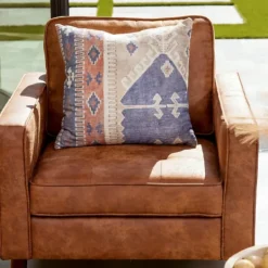 Accent Chairs-Kirkland's Home Wyatt Faux Leather Armchair Brown