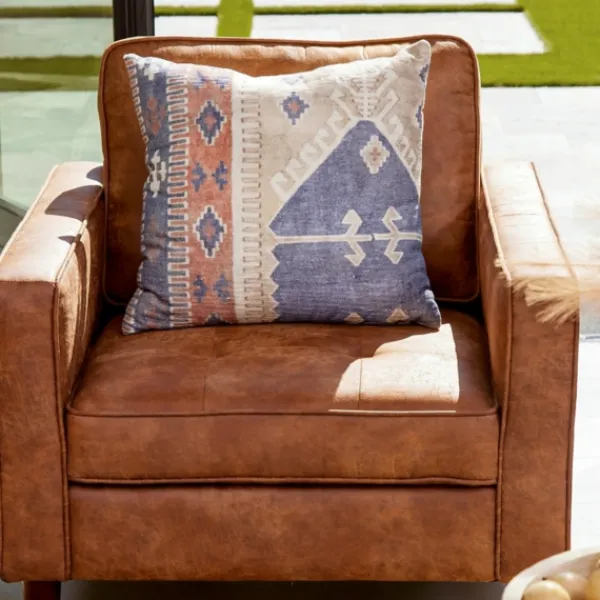 Accent Chairs-Kirkland's Home Wyatt Faux Leather Armchair Brown