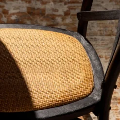 Dining Chairs-Kirkland's Home X Frame Cane Seat Dining Chair Black
