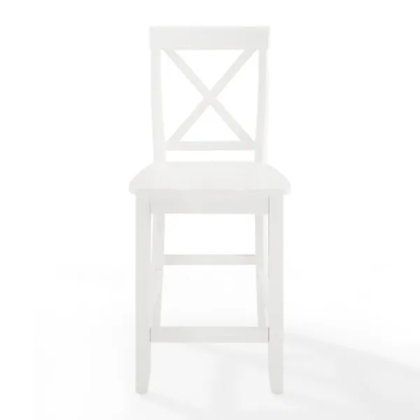 Bar Stools & Counter Height Stools-Kirkland's Home X-Back Farmhouse Counter Stools, Set Of 2 White